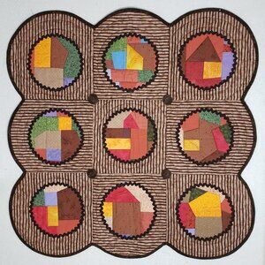 Custom Contemporary Quilted Wall Decor Handmade 29” x 29” Ready to Hang